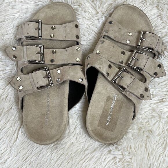 Rebecca Minkoff Womens Tania Open Toe Casual Slide Sandals Size 7.5M New - Picture 4 of 8